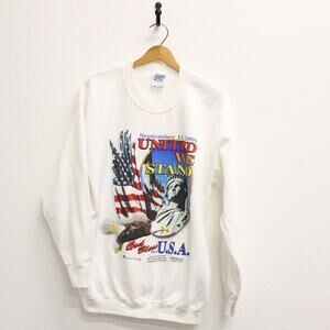 Vintage United We Stand God Bless The USA Sweatshirt Large